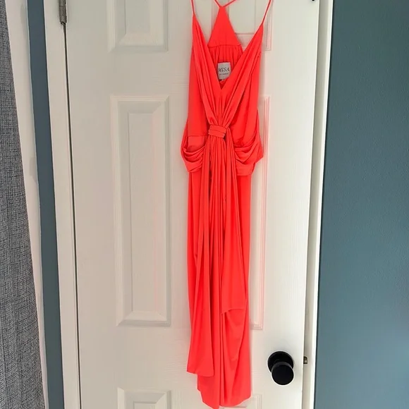 misa orange dress Misa Los Angeles Negine Dress